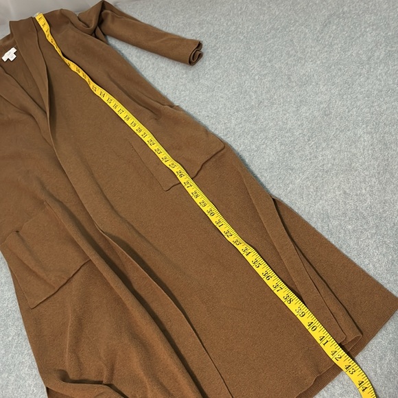 J. Jill Duster Cardigan Sweater Size XS Brown Long Capsule Minimalist Fall - Picture 6 of 9